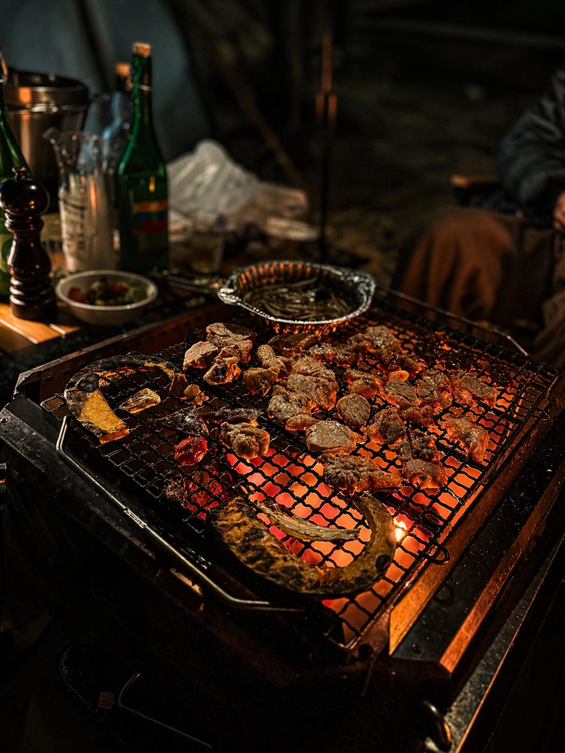 炭火で焼くジビエBBQ
